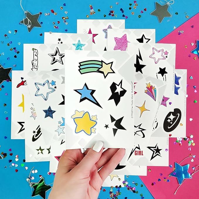 BulbaCraft Star Stickers Y2K - Small Star Stickers, Y2K Decals, Gifts for Women & Men