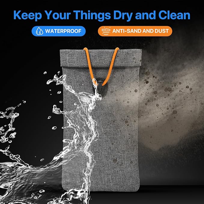 Faraday Bag, RFID Signal Blocking Bag, GPS Car Key Cell Phone Signal FOB Blocker Wallet Shielding Pouch Privacy Protective Case, Car Security Protection, Anti-Theft Pouch, Anti-Tracking Anti-Spying