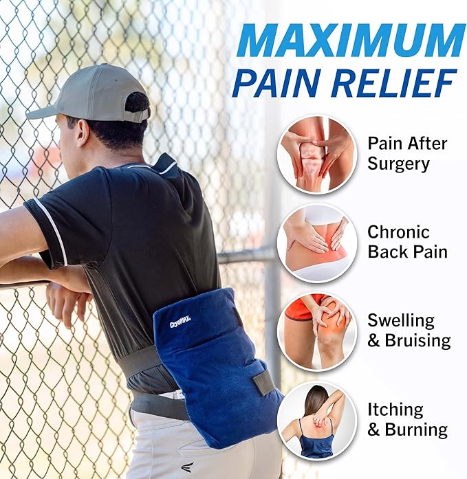 CryoMAX Cold Pack,Reusable,Latex Free,8 Hour Cold Therapy,Large,12" x 12",(Pack of 12)