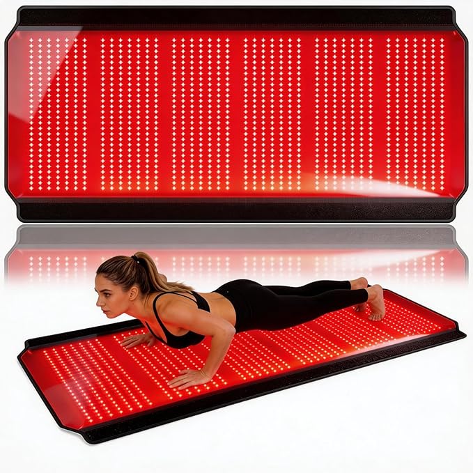 Full Body Red Light Therapy Mat, 74.8"*35.4" Whole Red Light Therapy Pad for Body with 660nm & 850nm, 1260 LEDs redlight Blanket with Adjustable Timer & Intensity, Gifts for Women, Men, and Pets