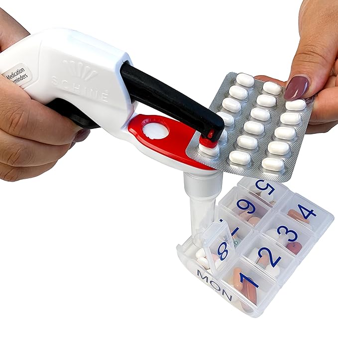e-Pill Pill Dispenser - Accutab - Weekly - Up to 3 Times Per Day - with Tablet Popper for Blister Packs