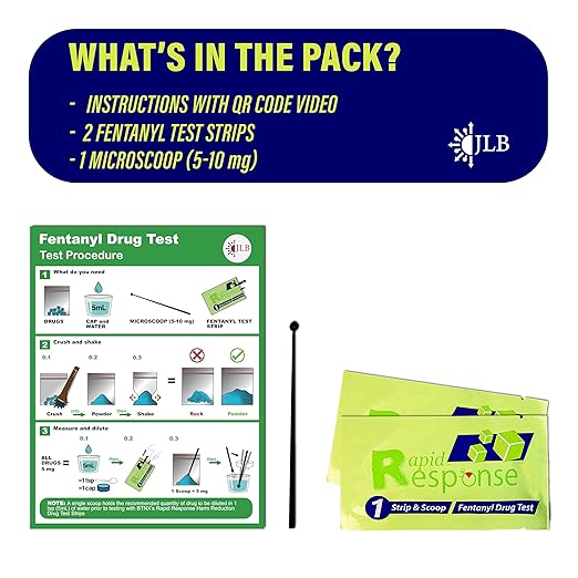 Rapid Response 2.0 Fentanyl Test Strips 2 Pack – #1 Selling Fentanyl Detection Kit – Harm Reduction Tool – Overdose Prevention – Fast & Accurate Drug Testing Kit
