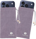 TOMUM (2 Pack) EMF Shield Sleeve for Cell Phone - EMF Protection Smartphone Pouch - Anti EMP Bag - Signal Reducing Case for Radiation EMP 5G RFID (Gray)