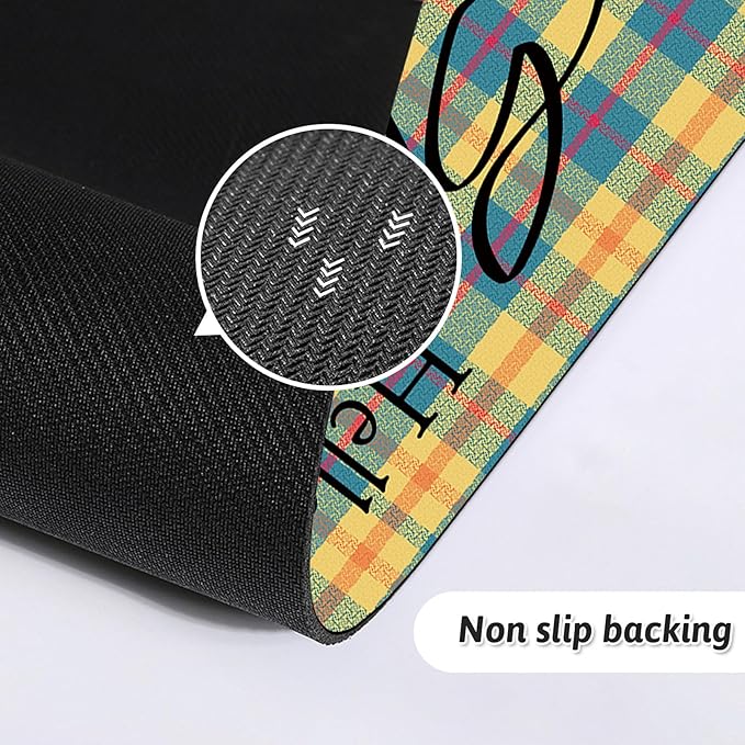 Easter Anti Fatigue Kitchen Mat Set of 2 Spring Non Slip Rubber Runner Rug Flower Gnomes Truck Floor Mat Quick Absorbent Comfort Cushioned for Standing Sink Entryway Laundry 16x24+16x41in