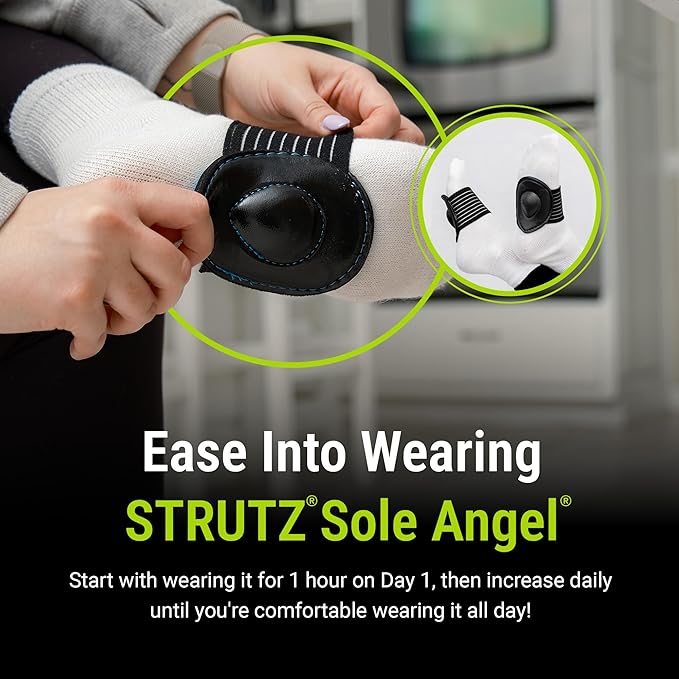 Strutz 2 Pack Sole Angel - The Original Patented Arch Support and Compression Technology - Plantar Fasciitis Support - Ease Discomfort and Improve Mobility - Metatarsal Foot Pads for Women and Men
