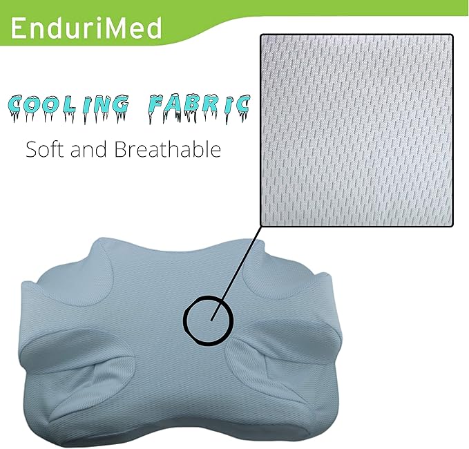 EnduriMed Pillow Case for Use CPAP Comfort Pillow - Cooling Fabric, Blue - Breathable and Cooling for Comfortable Sleep