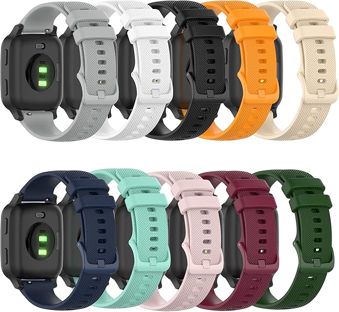 Compatible with Garmin Venu Sq Bands for Women Men, 20mm Quick Release Silicone Replacement Band Wristbands Straps Bracelet Fit for Garmin Vivoactive 3 Music, Forerunner 245 645 (White)