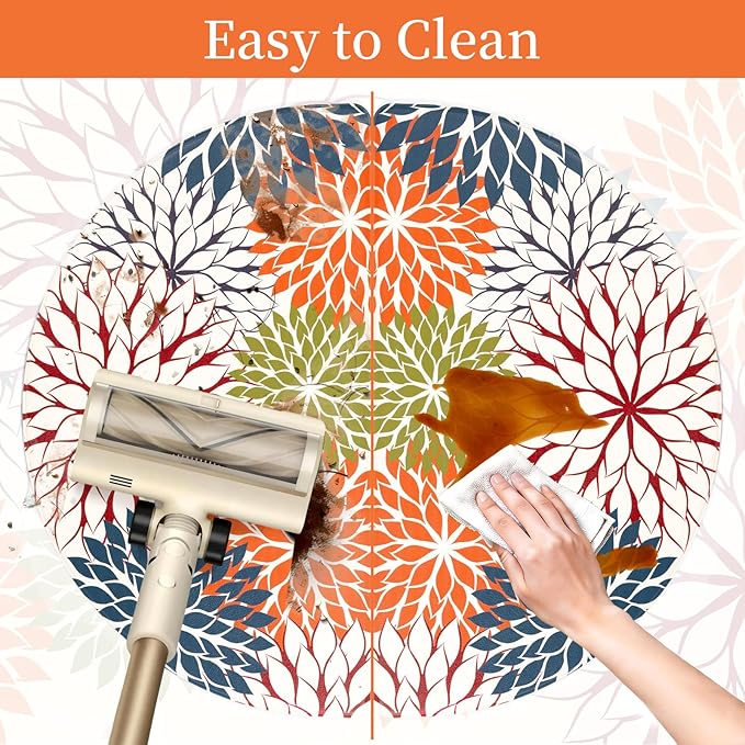 PVC Anti-Fatigue Semi Circle Kitchen Mats, Non-Slip Kitchen Rugs, Comfort Standing Runner Rug, Multipurpose Indoor Mats for Laundry, Office, Bedroom, Sink, Bathroom,Colorful,size18 x30