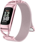 JKD X-Shape Metal Band Compatible with Fitbit Charge 6/ Charge 5 Bands for Women Men, Soft Stainless Steel Mesh Loop Strap Bracelet Wrist Band Replacement for Fitbit Charge 5/ Charge 6 Fitness Tracker