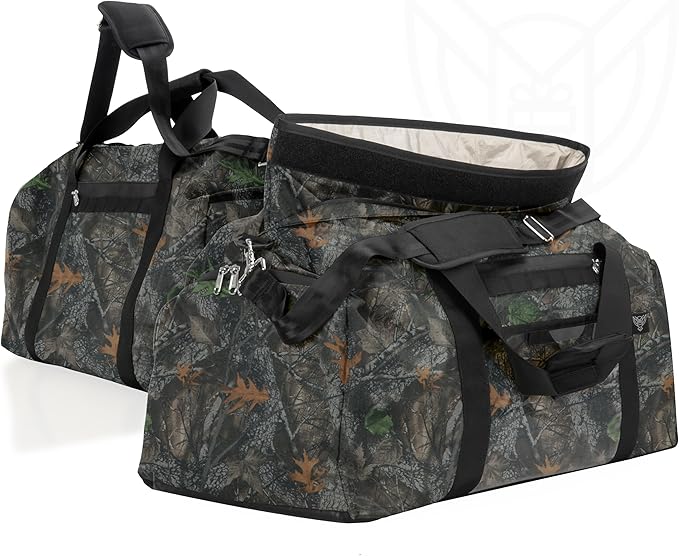 Xtreme Sight Line ~ AQUA Duffel Faraday Bag ~ Water-Proof Signal Blocking Duffel Bag for Large Electronics ~ Tracking/Hacking Defense ~ Data Security ~ 1000D Nylon ~ Backwoods Camo