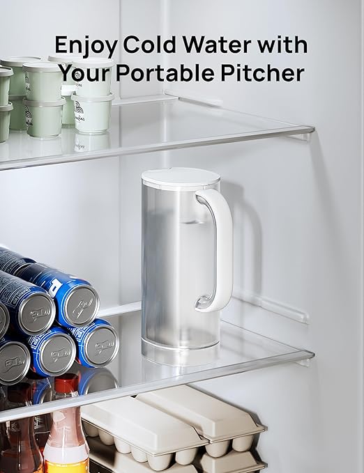 DREO Reverse Osmosis Water Filter Countertop Water Pure Pitcher, Potable Pitcher for WF511 Water Purifier, 1.5L
