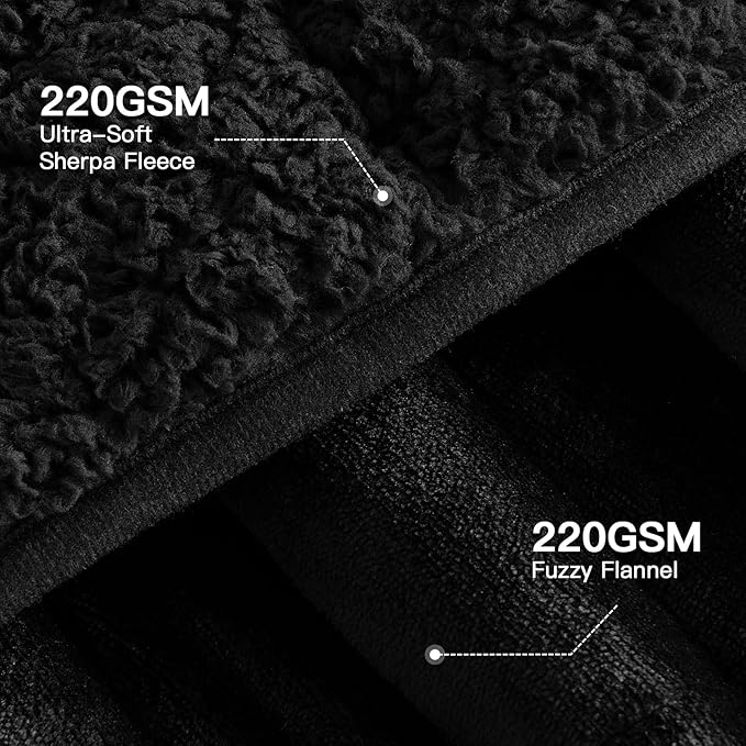 Lofus Weighted Blanket for Adults(15 lbs, 60" x 80"), Queen Size Heavy Blanket Machine Washable, Soft Weighted Blankets for Stress Relief and Sleep Promotion,Black