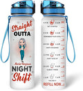 Hyturtle Personalized Nurse Water Bottle - 32oz Motivational Water Bottle with Leak-Proof Lid Time Marker - Custom Name Gift for Nurse, Nursing Students, Nurse Coworkers On Birthday Nurse's Day