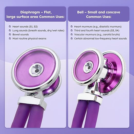 LotFancy Aneroid Sphygmomanometer with Stethoscope Kit, Professional BP Cuff Adult 10"-16", Adult Professional Manual Blood Pressure Cuff with Carrying Case for Home Use, Nurse, Doctor, Purple