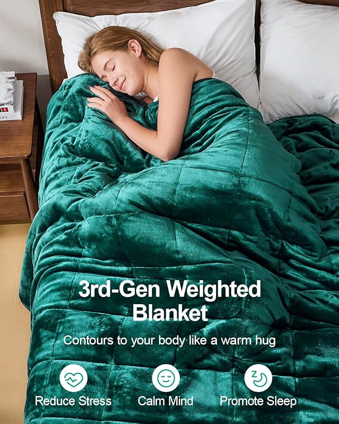 Super Fuzzy Soft Sherpa Fleece Weighted Blanket, 15 lbs Dual Sided Fluffy Heavy Weighted Blankets for Adults - No Bunching with Double Layers of Soft Inner Lining (60"x 80", 15 Pounds)