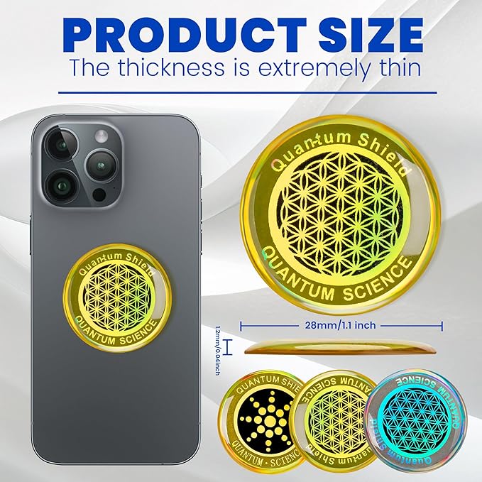 Protection Harmonizer Blocker Stickers for Cell Phones and Electronic Devices, 6 Pack, Multicolor