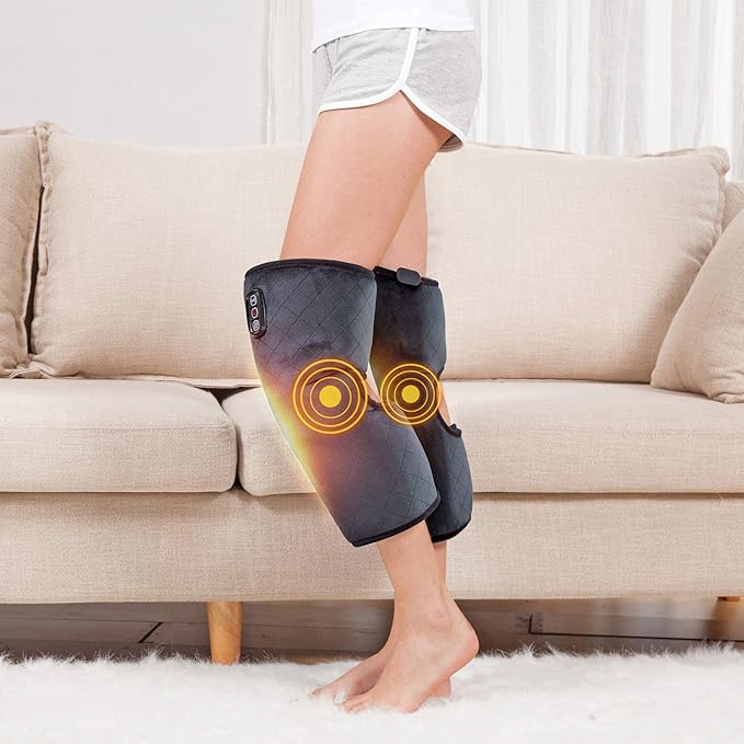 COMFIER Plug-in Heated Knee Massager for Knee Pain Relief with Vibration & Heat,Knee Heating Pad Pair, Knee Warmers for Men Women Seniors,Leg Massager, FSA Eligible HSA,Mothers Day Gifts for Mom Dad