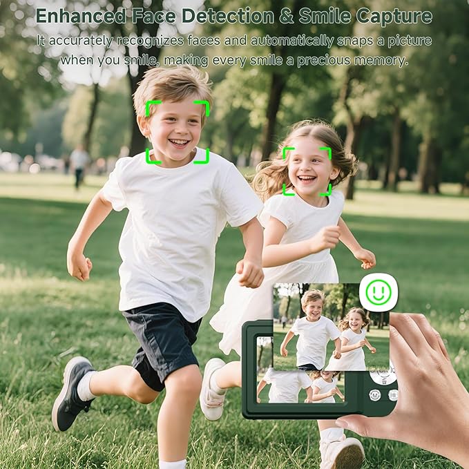 Digital Camera, 56MP 2.7K Dual-Screen Selfie Camera with 16X Zoom, 20 Filters & Anti-Shake, Portable Point and Shoot Digital Cameras with 32GB Card, Compact Travel Cameras for Beginners Teens Kids
