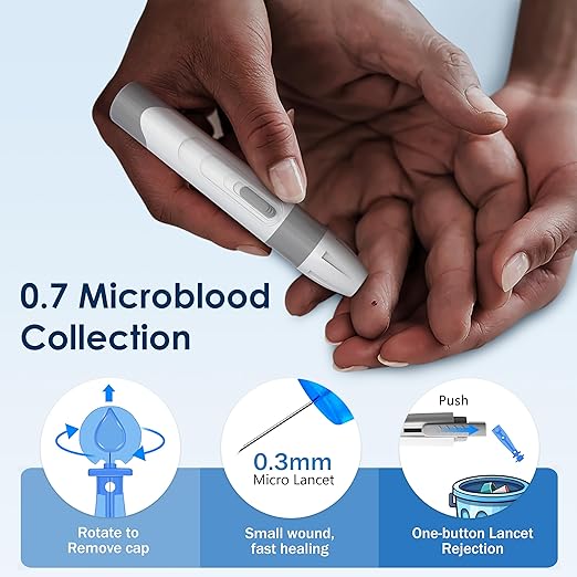 G-425-1 Blood Glucose Monitor Kit, 50 Test Strips, 50 Lancets, 1 Control Solution, 1 Blood Sugar Monitor, 1 Lancing Device, Diabetes Testing Kit, No Coding, Glucometer for Home Use