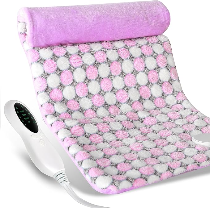 Weighted Heating Pad,10 Heat Settings 3 Timers Auto Off,Heating Pad for Back Pain Relief,Color Fashion Model,Suitable for Holiday Gifts for Parents, Loved Ones, Friends