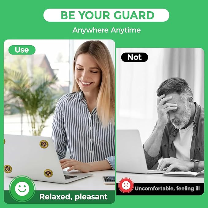 6 Pieces Emf Stickers，Phone Protection Blocker for Smart Phones、5G Tablets Laptops、WiFi 、TV Electronic Devices