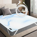 RIQINXIN Grounding Sheets Grounding Mat for Improved Sleep 10% Pure Conductive Silver 90% Cotton Reduce Pain Anxiety Stress 78x80in White