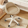 Rolling Stool – Ergonomic Swivel Seat, Adjustable Height, Ultra-Quiet Wheels, Padded PU Leather Cushion, for Salon, Office, Massage & Medical Use Khaki