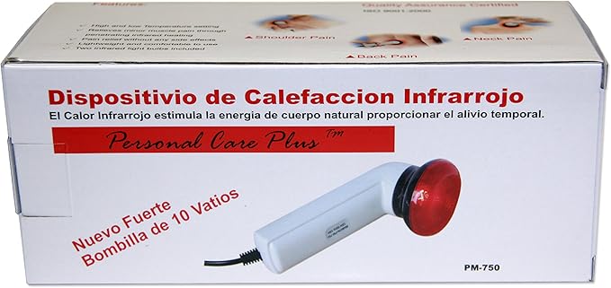 Infrared Heating Device and Now Stronger New 10W Bulb with Extra Replacement Bulb Included by Personal Care Plus