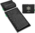 Premium Acupressure Mat and Pillow Set - Natural Eco-Friendly Linen & Coconut Fiber,Ergonomic Design,Relieves Stress & Tension,with Carrying Bag,Full Body Pro Set