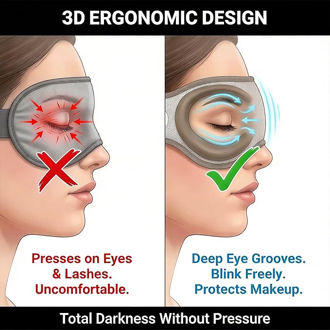 F&G Eye Mask Massager with Heating and Cooling Functions,Sleep Eye mask,Adjustable Heating and Vibration Function,Suitable for Migraines,Relieve Eye Fatigue,Improve Sleep for Women Men