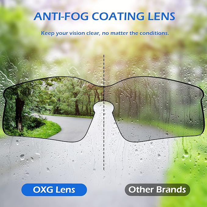 OXG 12 Pack Anti Fog Safety Glasses for Men, ANSI Z87.1 Safety Goggles Impact Scratch Resistant Eye Protection for Work