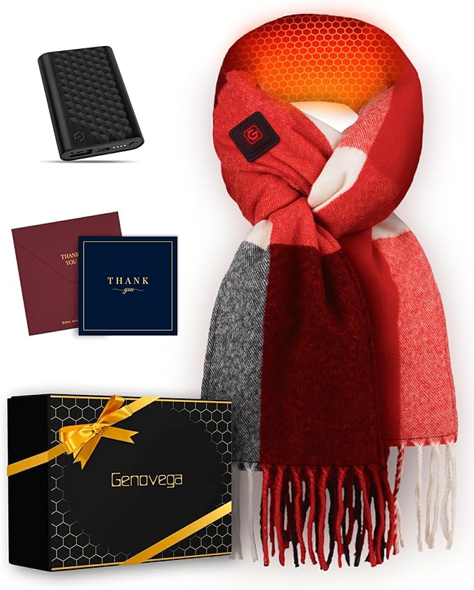 Heated Scarf Valentine Gifts Regalos Idea for Women Wife Esposa Mom Mamá Mama Mujer Girlfriend Novia Sister Hermana Who Have Everything for Birthday Cumpleaños Navidad Valentine Stress Relief Bufanda