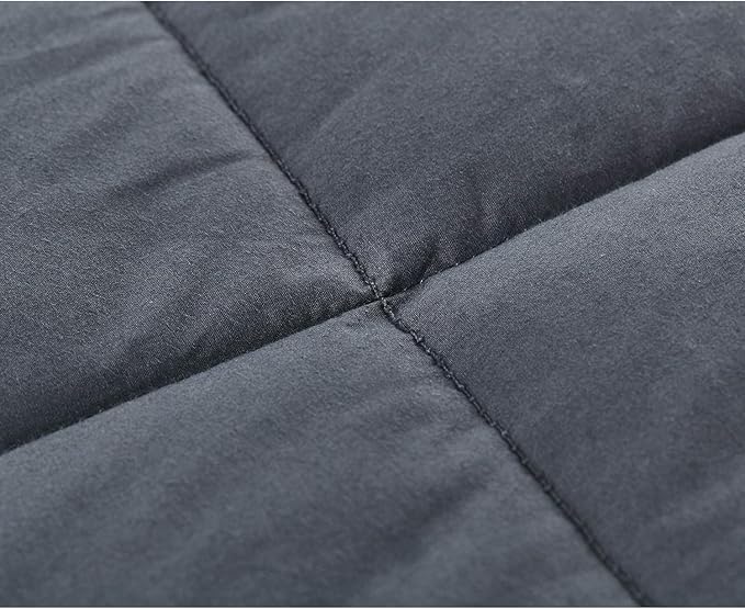 RelaxBlanket King Size Weighted Blanket | 80''x90'',15lbs | for Single or Double | Premium Cotton Material with Glass Beads | Dark Grey