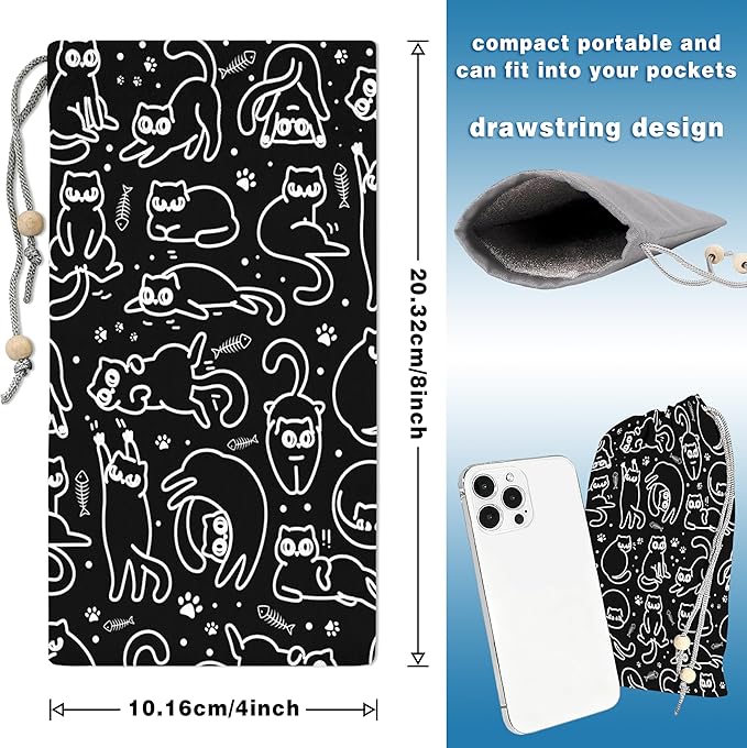 EMF Shield Sleeve for Cell Phone Reduce Signal Anti-EMP Pouch Against Radiation, EMF, 5G, RFID Blocking 4x8 Inch Cats Phone Sleeve Bags