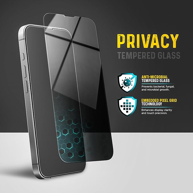 magglass® Privacy for iPhone 16E Tempered Glass Screen Protector (Includes Easy-applicator)