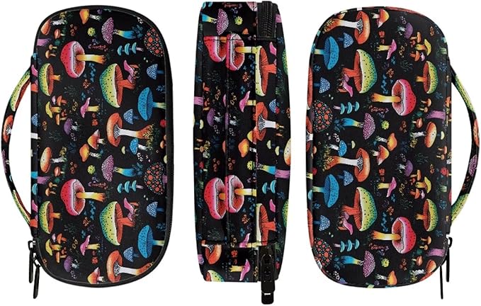 Novelty Mushroom Insulin Cooler Travel Case, Expandable Insulated Diabetic Bag Portable Medication Cooler Bag for Insulin Pens and Blood Glucose Monitor Supplies