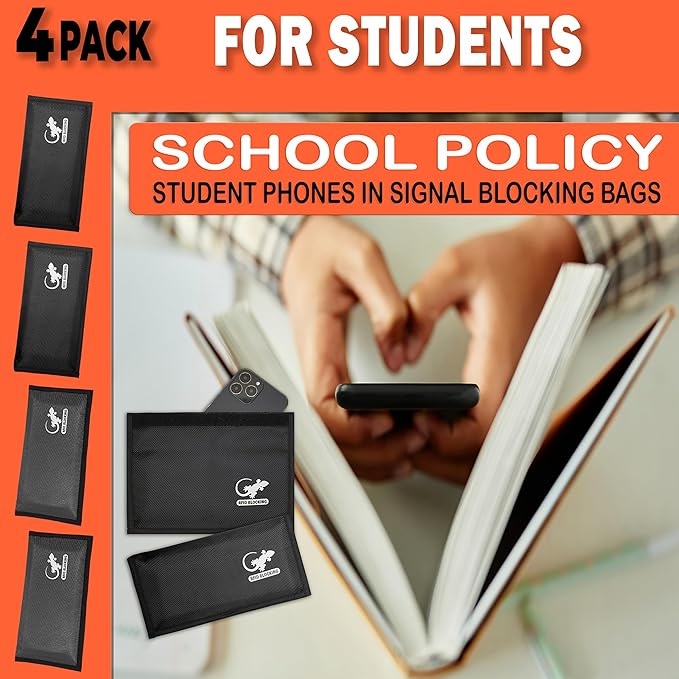 4 Faraday Bag Anti-Tracking GPS RFID Car Key Signal Blocker Wallet Shielding Pouch Protective Case for Cell Phone Car Key FOB, Data Privacy, Electronic Device Security (4 PACK - BLACK AND GRAY)