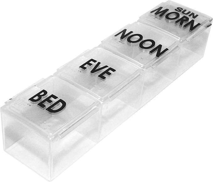 Pill Box Organizer - 28 Compartment