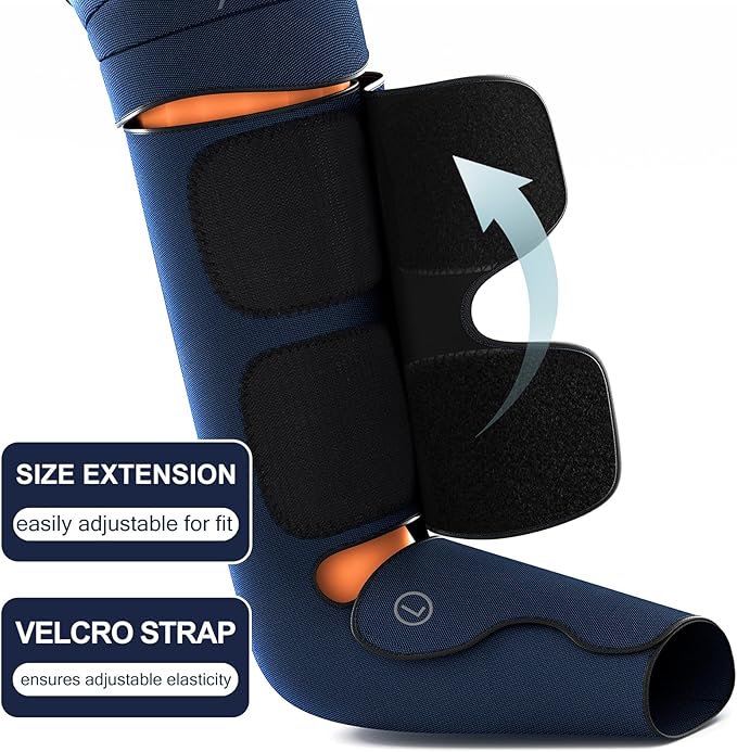 Air Compression Leg Massager with Heat for Foot, Calf, Knee & Thigh - Gifts for Christmas, Mother's Day, Father's Day - Leg Massage Boots for Women & Men - Relieves Muscle Tension and Pain