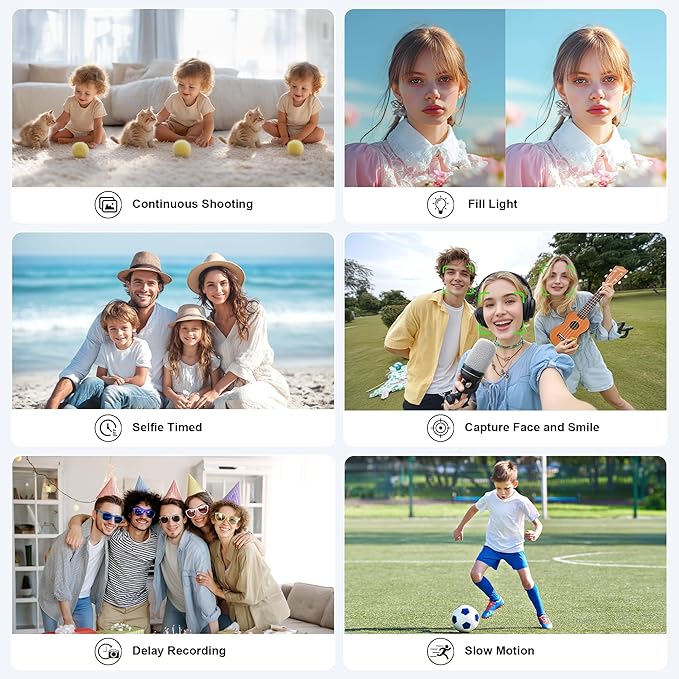 4K Digital Camera for Photography Auto-Focus, Compact 50MP Camera with 180° Flip Screen, 16X Digital Zoom, Camara Fotografica with 32GB Card – Great for Vlogging and Learning Photography