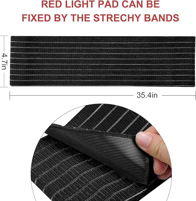 LOVTRAVEL New 660nm LED Red Light and 850nm Near Infrared Light Therapy Devices Large Pads Wearable Wrap for Pain