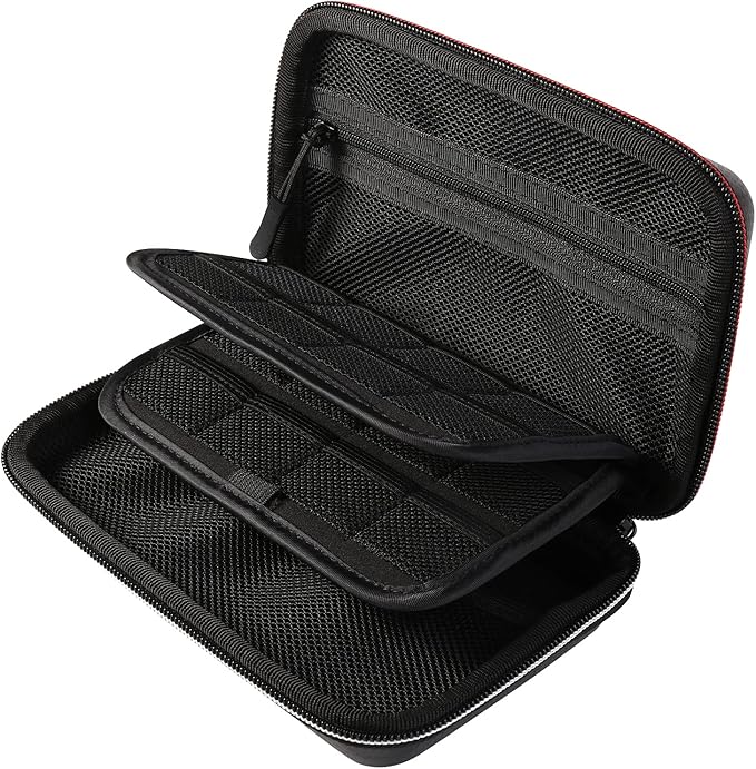 Diabetic Organizer Carrying Case with Handble Strap for Blood Sugar Test Strips, Medication, Glucose Meter, Pills, Pens, USB Cables, Insulin Syringes, Needles, Lancets, Hard Shell Travel Kits (Black)