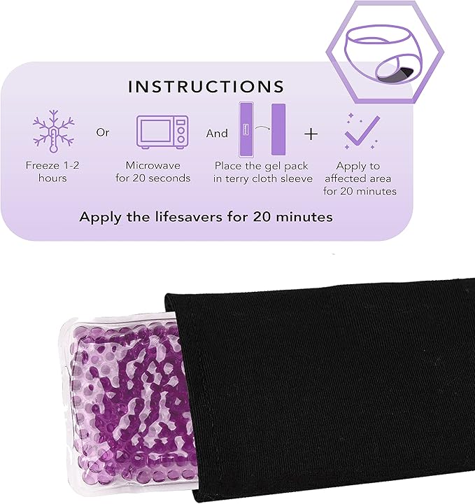 Leonns® Reusable Perineal Ice Packs for Postpartum - 3 Postpartum Ice Packs with Soft Satin Sleeves - Post Partum Relief Ice Pads with 2 in 1 Hot or Cold Pack Functionality - Relief for Perineal Pain
