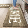 KIMODE Anti Fatigue Mats for Kitchen Floor,Farmhouse Rugs Sets of 2,Cushioned Carpet Non Slip for Laundry,Memory Foam Runner for Sink Office,Khaki 20"x47"+20"x32"