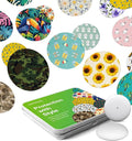 Freestyle Libre 2 & Lingo Colorful Adhesive Patches, 2pcs Protective Hardshell Cover + 10pcs Surprise Pattern Sensor Patches,Multiple Protection for CGM Glucose Monitor