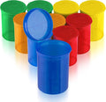 Top Class Ventures Large Empty Pill Bottles with Caps - Airtight 30 Dram Pop Top Bottles - Prescription Medicine Container - for Herbs, Candy, Crafts, and More - 10 Pack Transparent Multi Color