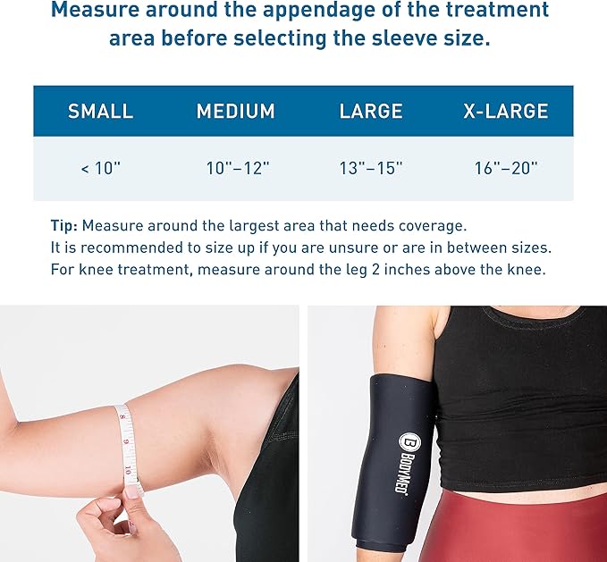 BodyMed 360° Hot & Cold Sleeve for Knee, Elbow, Ankle, Wrist Discomfort Relief – Flexible, Reusable Gel Ice Pack Compression Therapy for Sprains, Arthritis, Tendonitis - Large