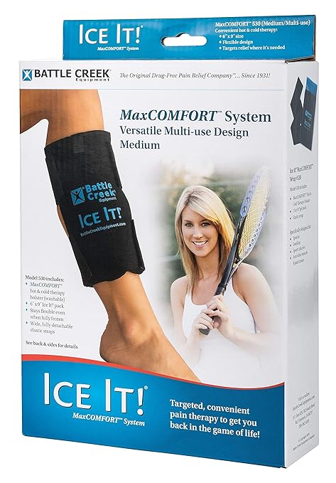 Cold & Hot Therapy System Ice Pack - Ice It! ® MaxCOMFORT™ (Medium Wrap (530)) – from Battle Creek Equipment. Ideal for Pain Relief, Recovery from Physical Activity, and Every Day use.