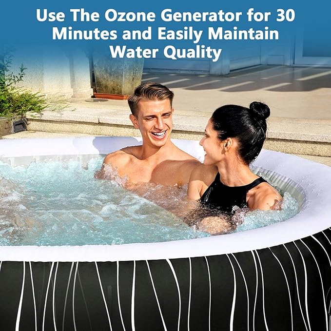 1000mg/H Ozone Generator, Ozone Generator Water Keep Cold Plunge Clean for Longer, Cold Plunge Filter, Ozone Bubbler for Produce, Ozone Generator for Cold Plunge, Ice Bath, Hot Tub, Spa