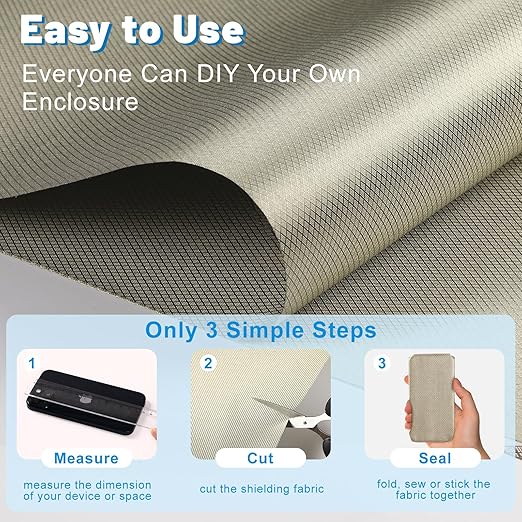 Faraday Fabric – Conductive Electromagnetic Interference Reduction Cloth for Faraday Cage (43" x 236")